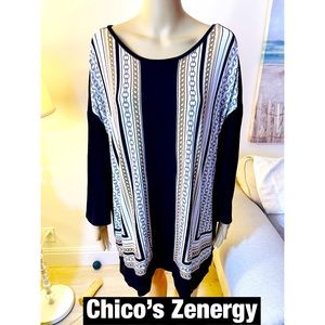 Chico’s Zenergy, Chain Print Tunic Dress Sz 20-22 Plus Sz. New‎
